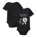 Infant Tiny Turnip Black Colorado Rockies Baseball Tear Bodysuit