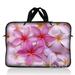 LSS 17 inch Laptop Sleeve Bag Carrying Case Pouch with Handle for 17.4 17.3 17 16 Apple Macbook GW Acer Asus Dell Hp Sony Pink Plumeria Flower