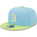 Men's New Era Light Blue/Neon Green Boston Red Sox Spring Basic Two-Tone 9FIFTY Snapback Hat