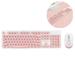 2.4G Wireless Keyboard with Mouse Set Wireless Full Size USB Keyboard Mouse Combo Rechargeable for Windows XP / 7/10 / Mac OS X 10.3 +