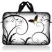 LSS 15.6 inch Laptop Sleeve Bag Carrying Case with Handle for 14 15 15.4 15.6 Apple MacBook Acer Asus Dell Hp Sony White Butterfly Escape Floral