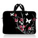 LSS 15.6 inch Laptop Sleeve Bag Carrying Case Pouch with Handle for 14 15 15.4 15.6 Apple MacBook Acer Asus Dell Pink Gray Floral