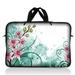 LSS 13.3 inch Laptop Sleeve Bag Carrying Case Pouch with Handle for 13.3 13 12.1 12 Apple MacBook Acer Dell Hp Pink Flower Floral