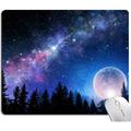 Mouse Pad Forest Moon Mouse Pad Washable Square Cloth Mousepad for Gaming Office Laptop Non-Slip Rubber Cute Computer Mouse Pads for Wireless Mouse Cute Mouse Pads for Desk