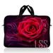 LSS 17 inch Laptop Sleeve Bag Carrying Case Pouch with Handle for 17.4 17.3 17 16 Apple MacBook Acer Dell Hp Pink Rose Floral Flower