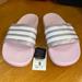 Adidas Shoes | Adidas - Adilette Comfort Pink W/ Glitter Slides | Color: Pink/Silver | Size: 5 Kids / 7 Women’s