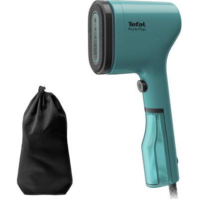 TEFAL Dampfbürste "Pure Pop", grün (petrolgrün, schwarz), B:5,7cm H:31,8cm T:14,1cm, Bügeleisen, entfernt bis zu 99,99% der Viren/Bakterien/Keime