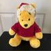 Disney Toys | Disney Store Holiday Winnie The Pooh 12” Plush W/ Red Sweater & Santa Hat Nwt | Color: Red | Size: O/S