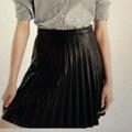 J. Crew Skirts | J. Crew Black Faux Pleather Pleated Skirt Size 10 Jcrew | Color: Black | Size: 10