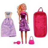 A1 UNLIMITED Caucasian Fashion Doll 11.5in Dolly with Clothes Carrier Fashion Accessories Christmas Holiday Stocking Stuffer Birthday Gift Play Set Doll & Clothes Vary