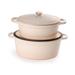 BergHOFF Neo 4Pc Cast Cookware Set, 5qt. & 8qt. Dutch Ovens w/ Matching Lids, Orange Enameled Cast /Cast in White/Brown | 8 H x 12 W in | Wayfair