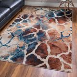 Blue/Brown 0.5 in Indoor Area Rug - 17 Stories Brantlie Abstract Multicolor Area Rug | 0.5 D in | Wayfair 3110DD651A834CC6AC3CAC13BAA03EB2