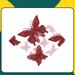 Eternal Night 16 Piece Glitter Tree Butterfly Ornament Set Plastic in Red | 3.7 H x 5.1 W x 0.2 D in | Wayfair EternalNightd835375