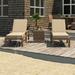 Forever Patio Cypress 3 Piece w/ Sunbrella Cushions Synthetic Wicker/All - Weather Wicker/Wicker/Rattan in Brown | Wayfair FP-CYP-3CLS-HR-SM