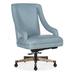 Hooker Furniture Meira Genuine Leather Conference Chair Wood/Upholstered/Metal in Blue/Brown | 39 H x 26 W x 30 D in | Wayfair EC414-040