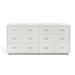 Interlude Calypso 6 - Drawer Accent Chest Wood in White/Brown | 35 H x 72 W x 18 D in | Wayfair 188218