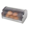 OGGI Neat Bread Box w/ Frosted Lid Stainless Steel in Black/Gray | 7.5 H x 15 W x 10 D in | Wayfair 7051.