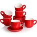QXXSJ Porcelain Espresso Cups & Saucers Set w/ Metal Rack, 3 Oz For Single Double Espresso, Latte, Demitasse Cups Set Of 6 | Wayfair hyx-B093PNN65Z