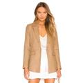 Central Park West Blake Linen Blazer in Tan. Size XS.