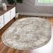 White 96 W in Area Rug - Dakota Fields Coblitz Oriental Brown/Beige/Ivory Area Rug Polypropylene | Wayfair D9C7708FCB254FC685BA60B53C6CC95E