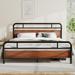 17 Stories Dejania Queen Platform Bed Wood in Brown | 41.5 H x 62.6 W x 83.1 D in | Wayfair 5AFF0C6282D849DABA0F03D3C248497E