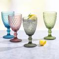 Gibson Home Rockaway Dinnerware Set, Rainbow Hues, 4-Piece Glassware Set Glass | 8.25 H x 8 W in | Wayfair 80685.04RR