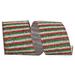 The Holiday Aisle® Looped Metallic Stripes Metallic Backed Wired Edge Ribbon Fabric in Green/Red/White | 4 H x 360 W x 6 D in | Wayfair