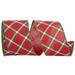 The Holiday Aisle® Box Net Nestle Wired Ribbon Fabric in Green/Red/White | 2.5 H x 360 W in | Wayfair CAD1DF587D4347E491DD7F9C80B5FE3F