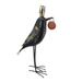 The Holiday Aisle® Crow Sculpture w/ Crown w/ Jack O Lantern Metal | 20.5 H x 4.3 W x 13.3 D in | Wayfair D0588FCA4C0A4D098599EB2C4230274D