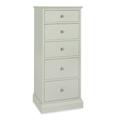 Bentley Ashby 5 Drawer Tall Soft Grey Chest of Drawers