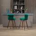 Rosdorf Park Swivel Bar Stool Set Of 2 Wood/Upholstered in Green | 36.02 H x 21.85 W x 20.08 D in | Wayfair 85A863B6736B42DC9D860070251F31FA