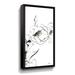 Winston Porter Sketch Of Roses Panel III Gallery Wrapped Floater-Framed Canvas in Black/Gray/White | 24 H x 12 W x 2 D in | Wayfair