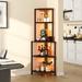 Wade Logan® Brodric Modern Open Display Corner Bar w/ Colorful LED Light & Music Control Wood in Black | 62.3 H x 17.7 D in | Wayfair