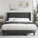 Latitude Run® Pocitos Tufted Panel Bed Upholstered/Metal/Cotton in Gray | 45 H x 63 W x 80.5 D in | Wayfair BAB5926FB8424435940C7517788B612A