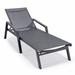 Arlmont & Co. Neer 78.2" Long Reclining Single Chaise Metal in Black | 19.7 H x 29 W x 78.2 D in | Outdoor Furniture | Wayfair