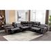 Brown Reclining Sectional - Wildon Home® Sauceda 6 - Piece Classic Leather Upholstered Power Sectional Motion Sofa Faux | 120 W in | Wayfair