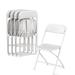 Xiangong Plastic/Resin Stackable Folding Chair Set of 5 Plastic/Resin in White | 31.5 H x 17.7 W x 18.5 D in | Wayfair W5156544