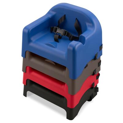 Carlisle 911414 Single Height Booster Seat w/ Safety Strap & Cup Holder - Polypropylene, Blue