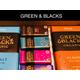 Green & Blacks Chocolate Luxury Gift Box, Green & Blacks Assorted Chocolate Bars, Birthday, Christmas, Hand Decorated Box, Ribbons, Tag