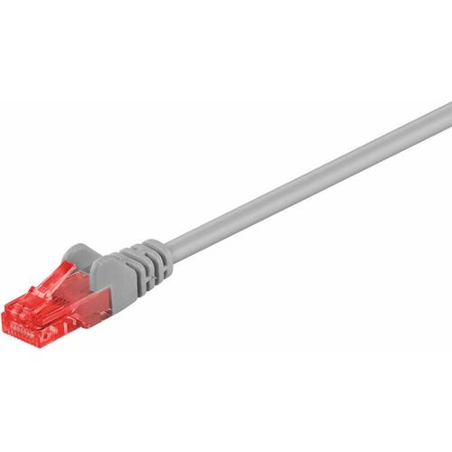 Cat 6 Patchkabel, u/utp - Kupferkaschierter Aluminiumleiter (cca), 2 m, Grau (68454) - Goobay