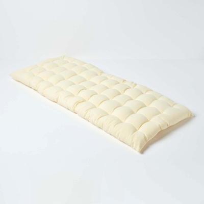 HOMESCAPES 2er Bankauflage creme 100% Baumwolle Image