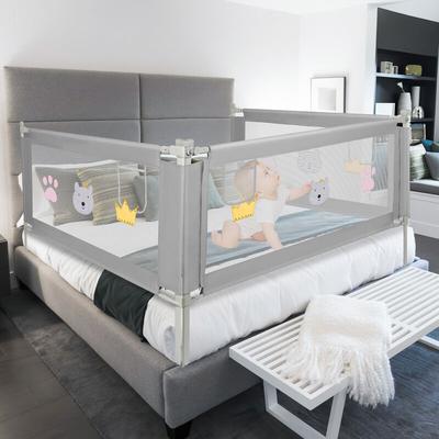 SWANEW 180cm Bettgitter Kinder Bettschutzgitter Höhenverstellbar Rausfallschutz Bett für Kinder
