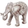 Statua di elefante jade effetto sbiancato h30cm - elefante di decorazione a posa, in poliresina,