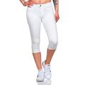 ONLY Damen Capri Jeans Shorts Rain Knickers knielange Stretchhose 15136463 White XL