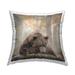 Stupell Woodland Bear Among Wildflowers Printed Throw Pillow Design by Kelley Parker