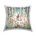 Stupell Layered Woodland Birch Deer Printed Throw Pillow Design by Jacqueline Wild