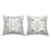 Stupell Subtle Grey Boho Pattern Printed Throw Pillow Design by Ellie Roberts (Set of 2)