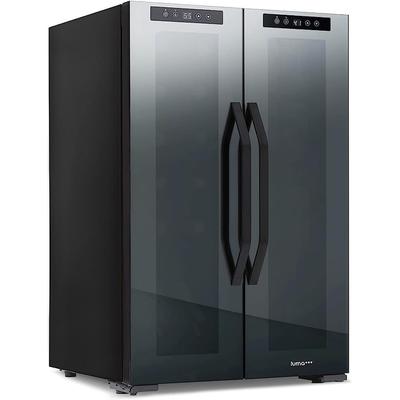 Luma Shadow Series Wine Cooler Refrigerator 12 Bottles & 39 Cans Dual Temperature Zones, Digital Temperature Control