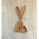 2pc Wooden Spatulas, Tunisian Olive Wood, Rustic Wood, Salad Servers, Kitchen Utensils, Moroccan Decor, Wooden Serving Spoons, Gift Ideas