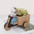 Jlong Rabbit Succulent Herb Planter Flower Basket Pot Trough Box Plant Easter Home Decor